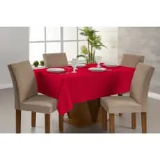 Toalha De Mesa 8 Lugares Tecido Oxford de Cor Lisa Com Acabamento em Bainha 2.50 x 1.40