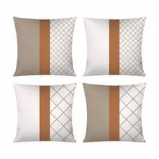 Kit c/ 04 Capas de Almofada Decorativas Modern Print 45x45 - Luxo