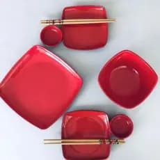 Tigelas e Pratos Oriental Melamina Indicado para Comida Japonesa
