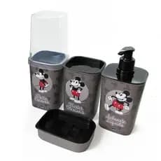 Jogo Banheiro Lavabo Peças Individuais Classic Mickey em Plástico - Plasútil