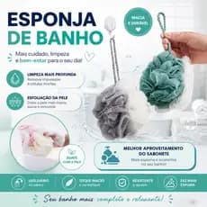 Kit de Esponja de Banho Bicolor Poliéster Macia - FWB