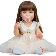 Bebe Reborn Menina 100% Silicone 57 Cm - Jade