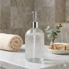 Porta Sabonete Líquido Álcool Hidratante de vidro 380ml Saboneteira Dispenser de Sabonete