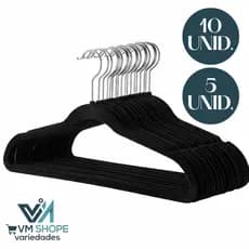 Cabides de Veludo Para Roupas Adulto Kit com 5/10