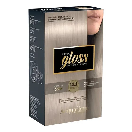 Coloração Acquaflora Hidragloss 12.1 Louro Especial Acinzent Louro