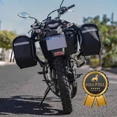 Alforge Universal Par Xtz 150 Moto Baú Bolsa Impermeável Reforçado 60 Litros Nylon Forrado Eva 4mm Todas As Motos
