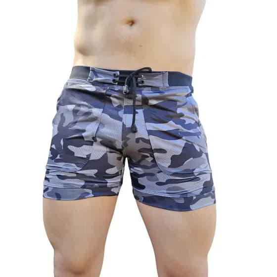 Bermuda & Sunga Boxer Grigo Collection Camuflada Cinza Escura
