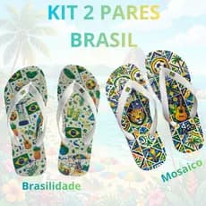 Kit 2 Chinelo Feminino Antiderrapante Conforto Para Praia e Piscina