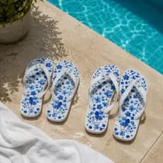 Kit 2 Chinelo Feminino Casual Havares Sandália Macia Conforto Total Jardim Azul