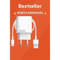 Carregador Turbo   Power 67w/200W Super Rápido Tipo C duas Saídas USB e Tico C