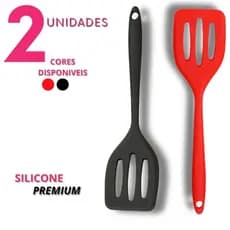 Kit Espátula Vazada de Cozinha Antiaderente | Ideal para Frituras e Alimentos