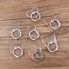 Suporte PopSocket de Anel para Celular de metal Pc Acrílico Cristal Transparente 360 grau
