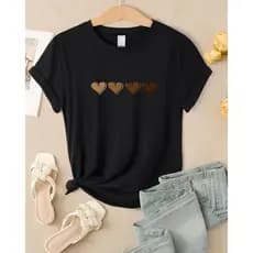 Camiseta Coração Camiseta Básica Dia a Dia Camiseta Trabalho Camiseta Moderna Blusa Moda