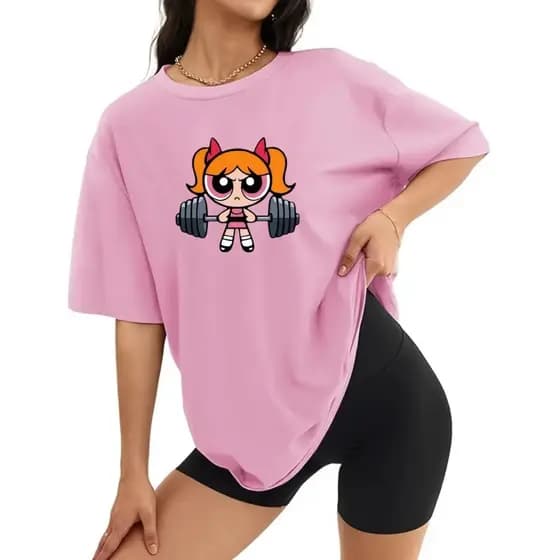 Camiseta Feminina Academia Camiseta Algodão Camiseta Treino Basica Camiseta Super Poderosas