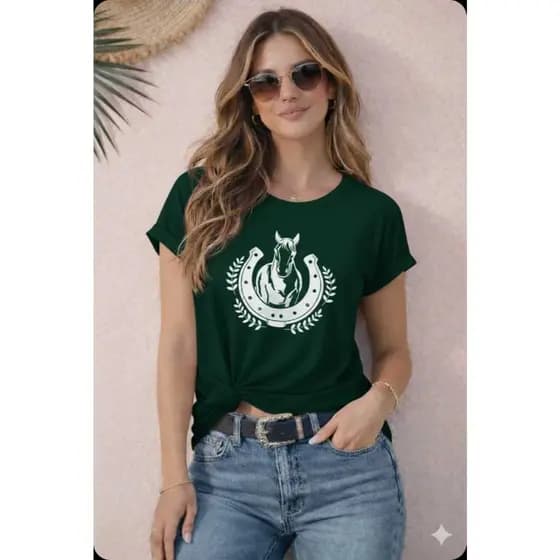 Camiseta Cavalo Camiseta Branca Básica Camiseta Rodeio Camiseta Moda