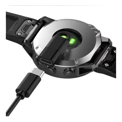 Adaptador Cabo Lighting Apple/ Carregador Relógio Garmin Preto