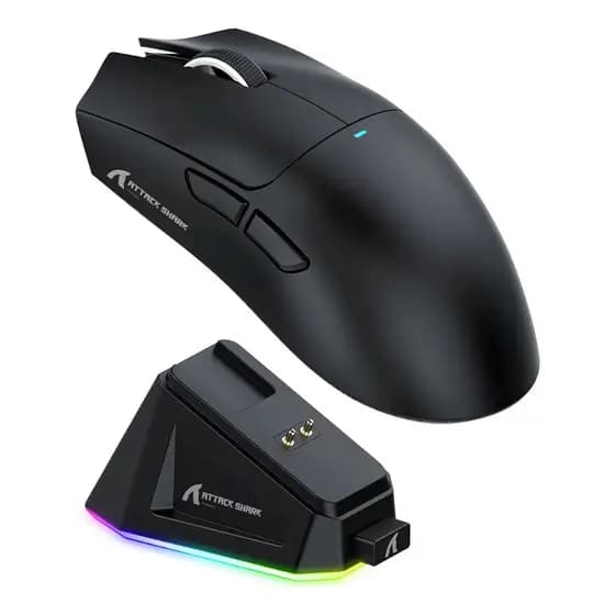 Mouse Gamer X11 Attack Shark Tri Mode 22000dpi Paw3311 Preto