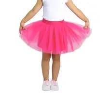 Saia de Tule Com Forro Infantil Menina Curta Tutu Fantasia Bailarina