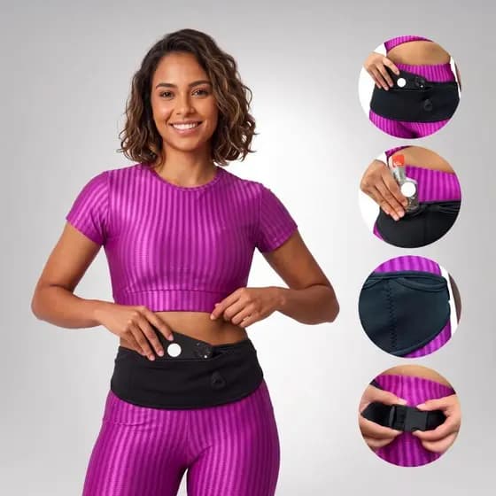 Pochete de Neoprene Ajustável Esportiva Academia Corrida Bike