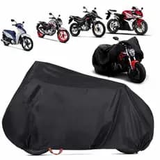 Capa Em Couro Para Cobrir Moto 100% Impermeável Forrada