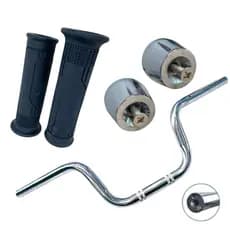 Kit Guidão Manopla Vazada Peso Pcx Cromado Modelo Cg Titan/fan 125/150/160 Cargo