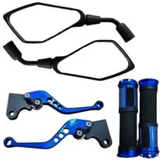 Kit Retrovisor + Manete + Manopla Diamante Honda Cg Titan 125/150 Fan Es/Ks Pop 100 (Freio a lona)