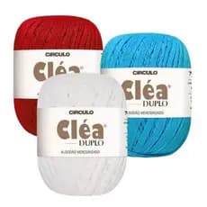 Linha Cléa Duplo Círculo 508m 150g | Fio 100% Algodão Mercerizado para Crochê, Tricô e Bordado
