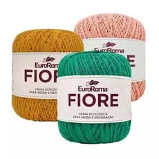 Linha Fiore EuroRoma 500m | Fio 8/4 N°2 100% Algodão para Crochê, Tricô, Amigurumi e Roupas | Cores Sólidas