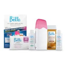 Kit Depilação Cera Roll-on Depil Bella Aparelho Tampa Rosa Aquece Rápido