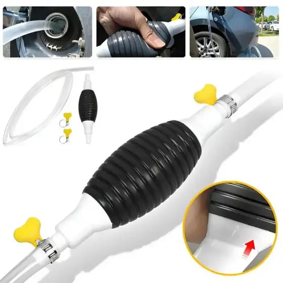 Bomba de Sucção Manual para Transferência Gasolina, Água, Óleo e Etanol - Fácil de Usar