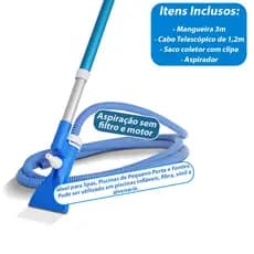 Aspirador De Piscina Spa Com Cabo e Mangueira Aspiração Sem Motor e Filtro Venturi Intex Inflável