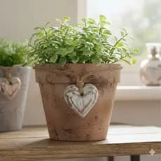 Pingente Decorativo Coração em Madeira Branco  4 cm – Decoração Afetiva para Ambiente