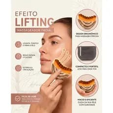 Escova Facial Drenagem Linfática Contorno Rosto Massageador Facial Anti Inchaço Massagem