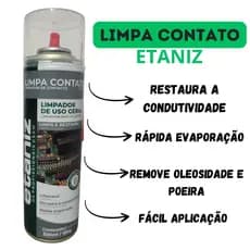 Limpa Contato Eletrônico Spray Aerossol Etaniz 300ml