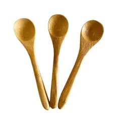 Jogo 3 Colheres Bambu Kit 14 cm
