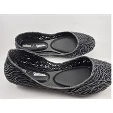 Melissa Campana Flow Original Preta Glitter Feminina Sapatilha Tam 35 Usada