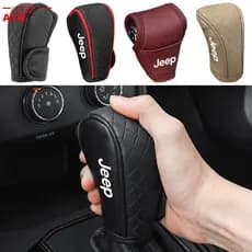 Capa De Couro Para Botão De Mudança De Marcha De Carro , Alavanca Jeep Renegade Compass Wrangler JK