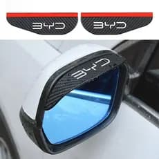 2 Peças de Protetor de Espelho Retrovisor em Fibra de Carbono à Prova de Chuva para BYD Dolphin Plus, Dolphin Mini, BYD
