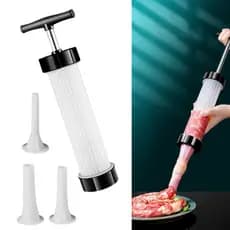 Máquina Manual de Enchimento de Salsichas, Injetor de Carne para Uso Doméstico, Ferramentas de Enchimento