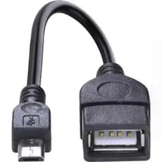 Cabo Adaptador OTG Micro USB V8 Para Controle Plug Play Pendrive Teclado Mouse Celular e Tablete