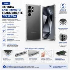 Capa Capinha  Anti Impacto Transparente TPU Samsung Galaxy S20 FE/S21/S22/S23/S24/S25 EDGE/Plus/Ultra