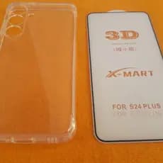 Kit Capa Ante impacto S25 Plus + Película Vidro 3D Temperado Proteção Completa Capa Case Capinha