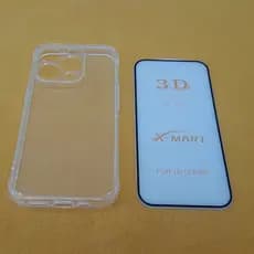 Kit Capa Anti Impacto Iphone 15 Pro + Película Vidro 3D Temperado Proteção Completa Capa Case Capinha