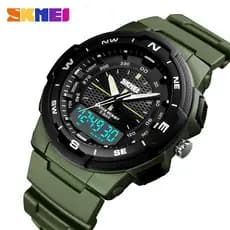 Skmei 1454 Relógio Masculino Multifuncional/Esportivo/Com Display/Ponteiro Luminoso À Prova D'água/Momento/Beleza 3/Eletrônico