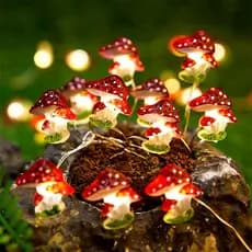 20/30 Luzes Cogumelo 3D Led De Fio De Cobre De Natal Fada Decoração De Festa