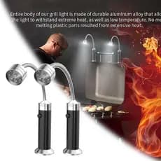2pcs Churrasqueiras Para Churrasco Ao Ar Livre Led Flexíveis Ajustáveis 360 Graus Resistente Calor Lanterna De Lâmpadas Gooseneck
