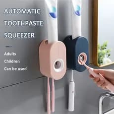 Dispensador De Pasta De Dente À Prova De Poeira Acessórios Para Escova De Dentes De Banheiro Espremedor Automático