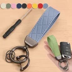 Criativo Chaveiro De Corda De Mão Simples Pingente De Couro Feminino Homens Fivela De Prata Ouro Carro Porta-Chaves