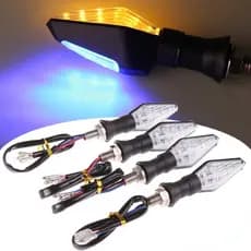 Universal Motocicleta Amarelo Claro Led Indicador De Sinal De Volta Luz Moto Seta Flasher Luzes Traseiras