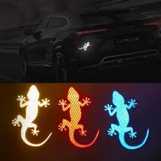 Fender Adesivos Refletivos Gecko Para Pára-Choques De Alta Intensidade Carros Visibilidade Noturna Decalque Refletivo De Segurança Alerta Auto-Adesivo Universal Janelas De SUV Caminhões De